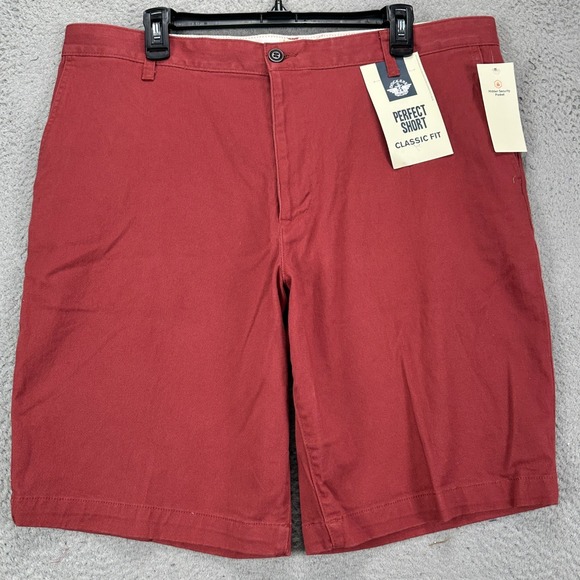 Dockers Perfect Shorts Mens 38 Coral Classic Fit Flat Front Stretch Casual NEW - Picture 1 of 10
